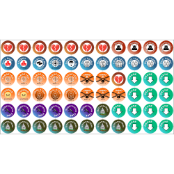 Set de 66 jetons marqueurs d'état pour Infinity