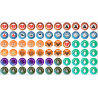 Set de 66 jetons marqueurs d'état pour Infinity