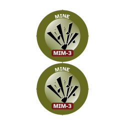 Set 4 jetons Mine