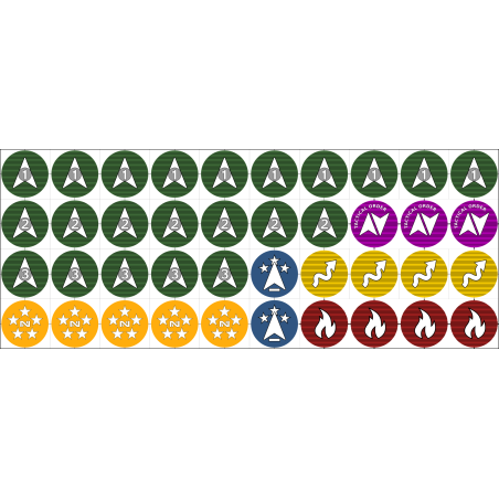 Set de 40 jetons d'ordre pour Infinity (format : mini)